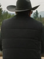 John Dutton Yellowstone S05 Black Puffer Vest