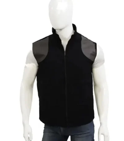 Yellowstone Mens John Dutton Black Quilted Parachute Vest