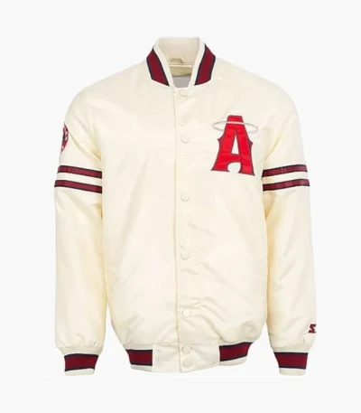LA Angeles Angels City Connect Off White Varsity Jacket