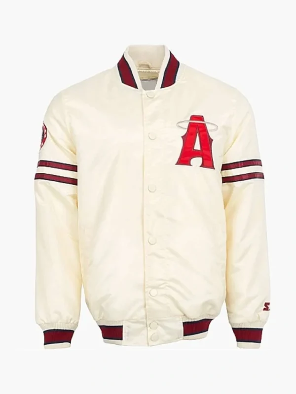 LA Angeles Angels City Connect Off White Varsity Jacket