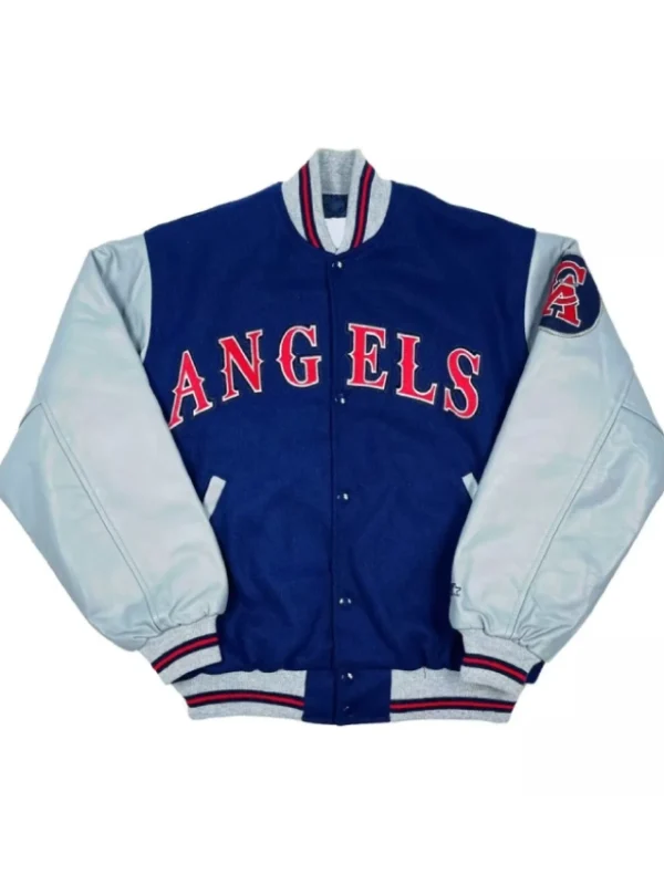 LA Angels Blue and Gray Varsity Jacket