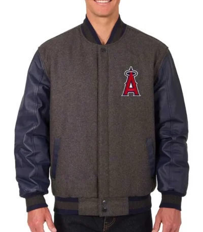 LA Angels Charcoal/Navy Varsity Jacket