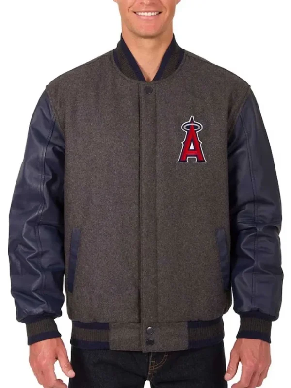 LA Angels Charcoal/Navy Varsity Jacket