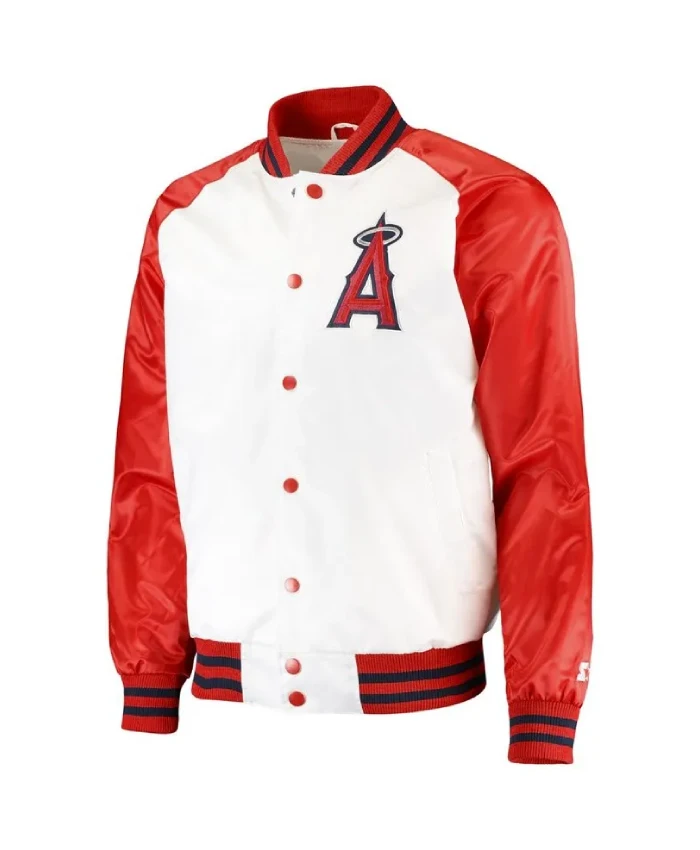 LA Angels Clean-Up Hitter White and Red Jacket LA Angels Clean-Up Hitter White and Red Jacket