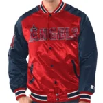 LA Angels Renegade Red/Navy Varsity Satin Jacket