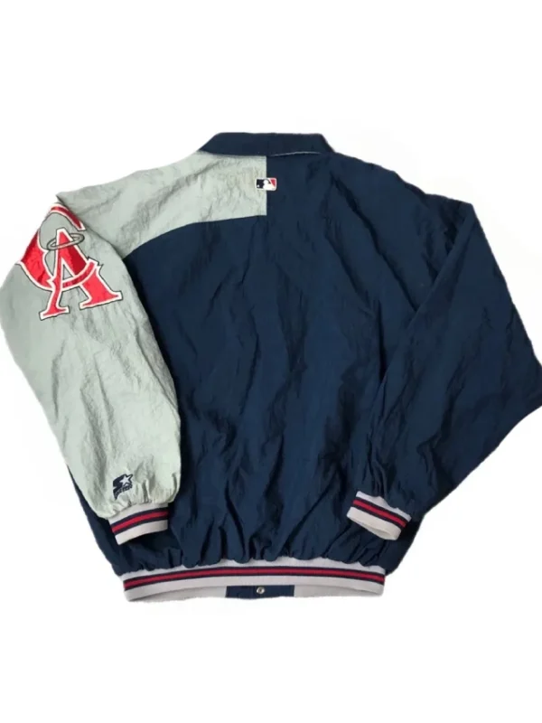 LA Angels Silver Gray and Blue Bomber Jacket