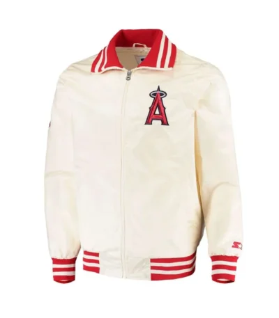 LA Angels The Captain II Cream Satin Jacket
