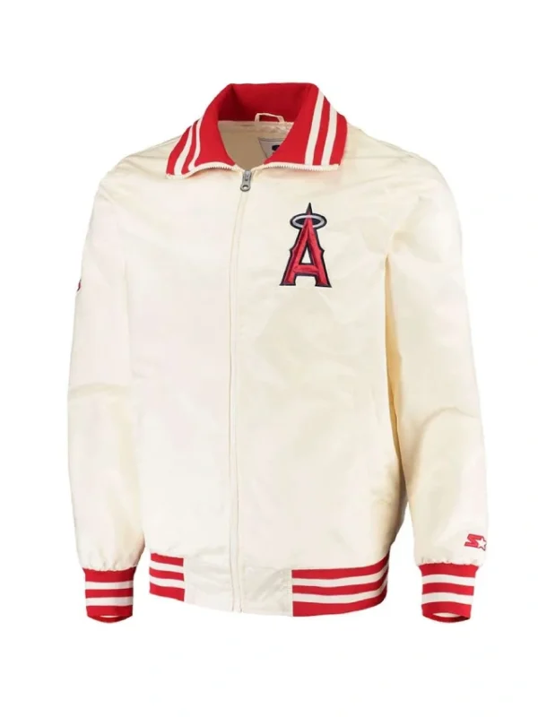 LA Angels The Captain II Cream Satin Jacket