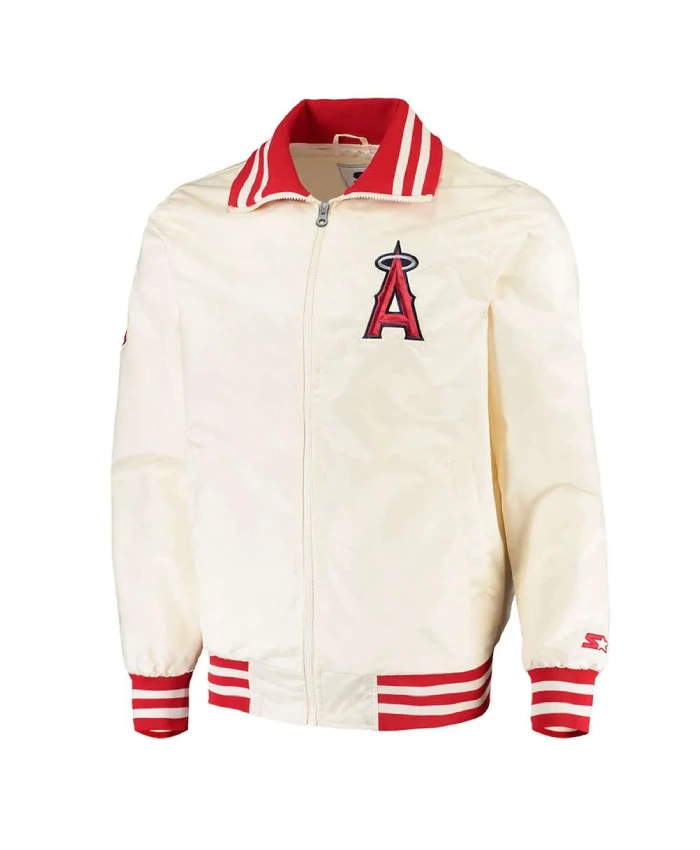 LA Angels The Captain II Cream Satin Jacket LA Angels The Captain II Cream Satin Jacket