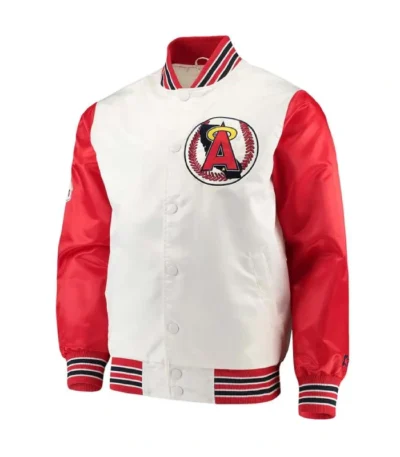 LA Angels The Legend White and Red Satin Jacket