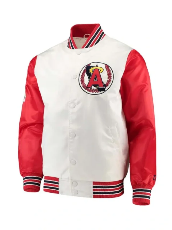 LA Angels The Legend White and Red Satin Jacket