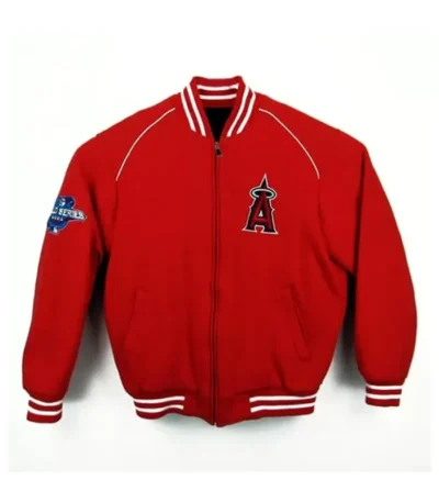 LA Angels World Series Varsity Red Wool Jacket