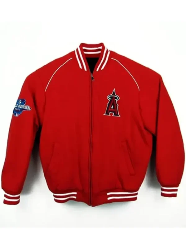 LA Angels World Series Varsity Red Wool Jacket