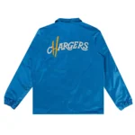 LA Chargers Blue Satin Windbreaker
