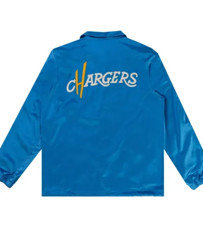 LA Chargers Blue Satin Windbreaker