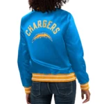 LA Chargers Full Count Powder Blue Satin Jacket