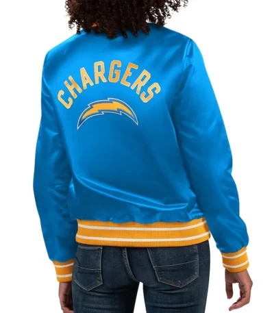 LA Chargers Full Count Powder Blue Satin Jacket