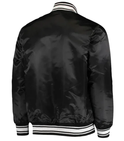 LA Chargers Locker Room Full-Snap Black Satin Jacket