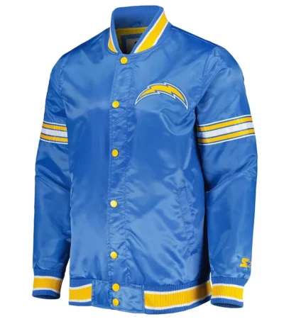 LA Chargers Midfield Powder Blue Satin Jacket