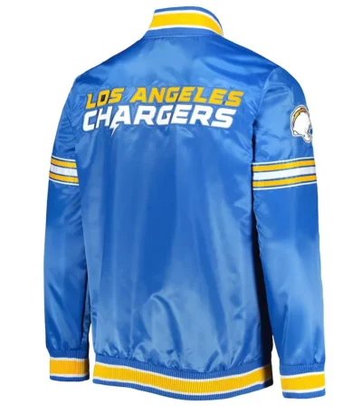 LA Chargers Midfield Powder Blue Satin Jacket