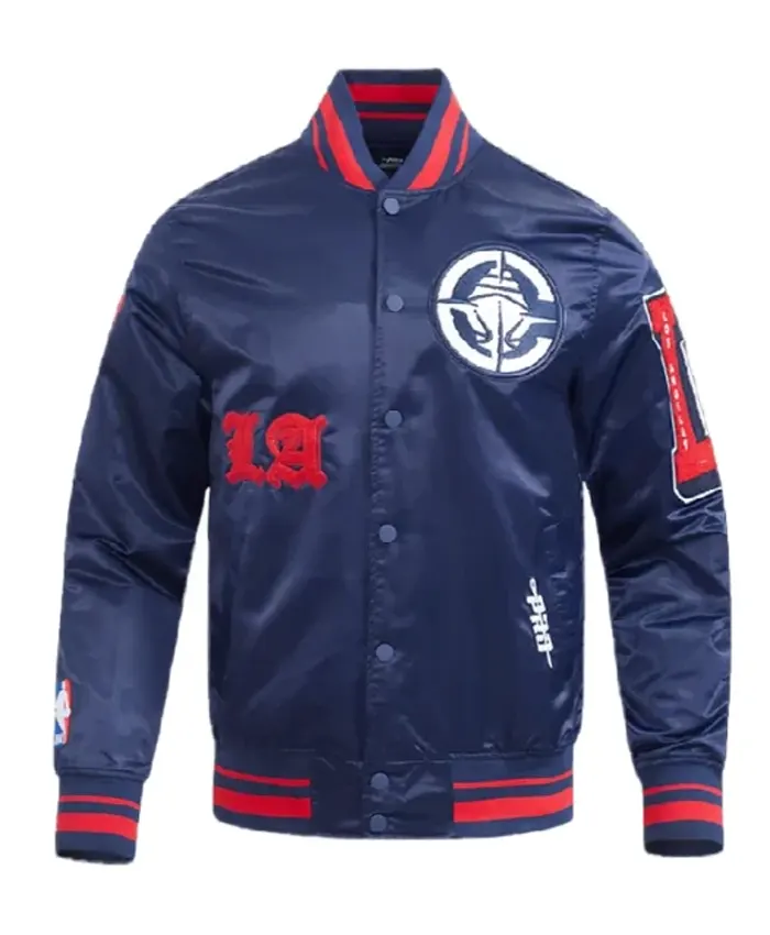 LA Clippers Classic Old English Rib Jacket LA Clippers Classic Old English Rib Jacket