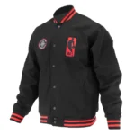 LA Clippers Logoman Shadow Black Varsity Jacket