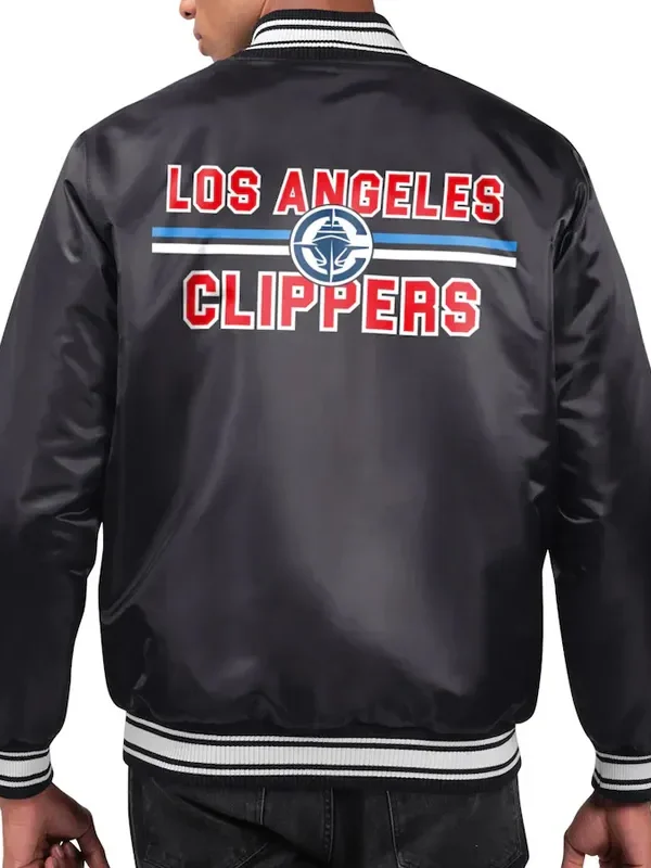 LA Clippers Printed Team Varsity Satin Jacket
