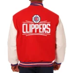 LA Clippers Red and White Varsity Jacket