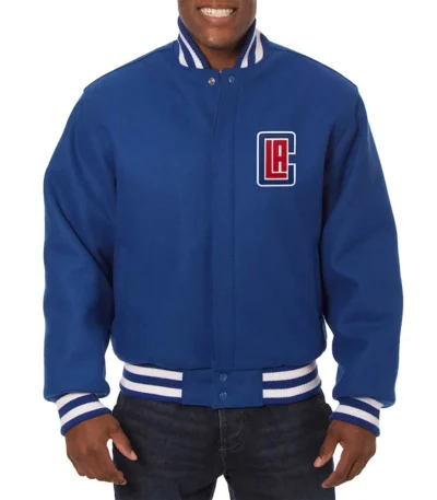 LA Clippers Royal Varsity Wool Jacket