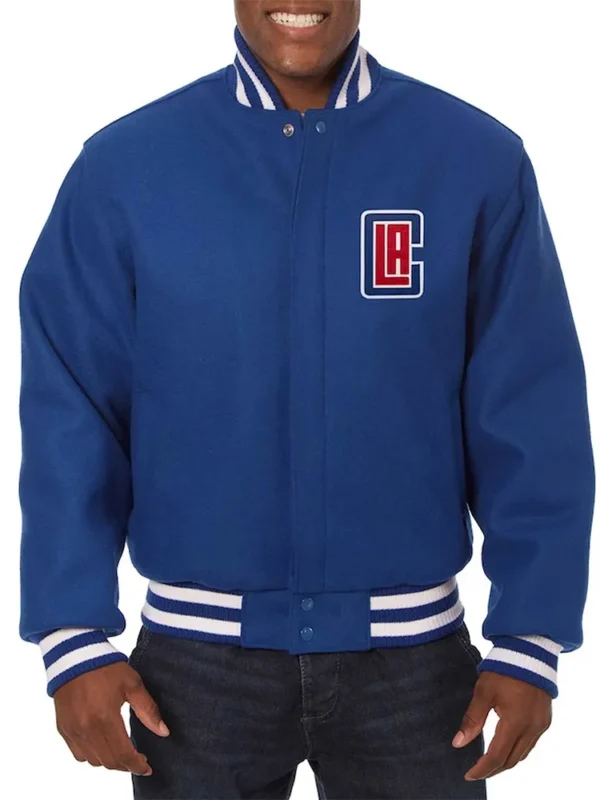 LA Clippers Royal Varsity Wool Jacket
