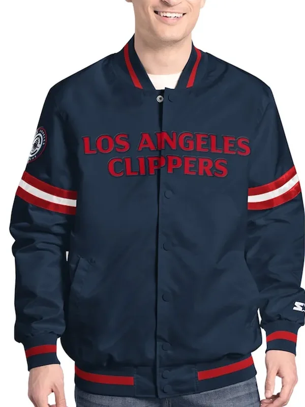 LA Clippers Scout Varsity Satin Jacket