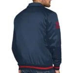 LA Clippers Stitch Applique Navy Satin Jacket
