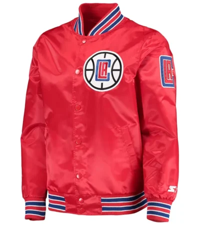 LA Clippers The Diamond Classic Red Satin Jacket