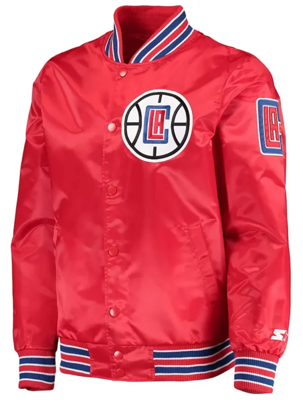 LA Clippers The Diamond Classic Red Satin Jacket