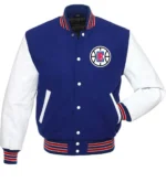 LA Clippers Varsity Basketball Blue and White Jacket