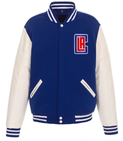 LA Clippers Varsity Royal and White Jacket