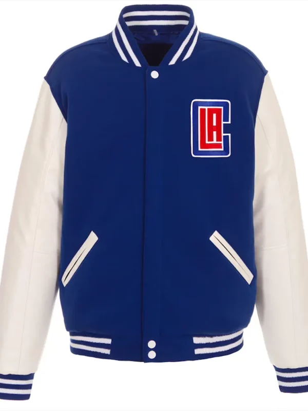 LA Clippers Varsity Royal and White Jacket