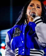 LA Cropped Becky G Letterman Jacket