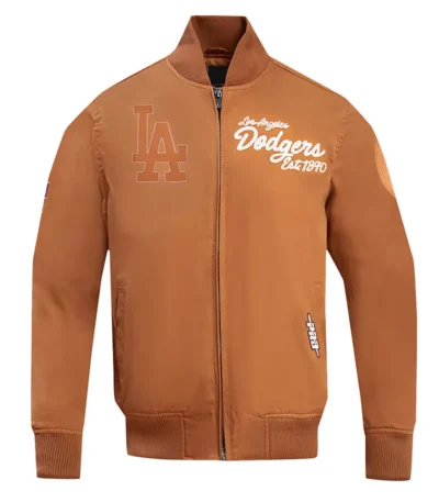 LA Dodgers Area Code Brown Jacket