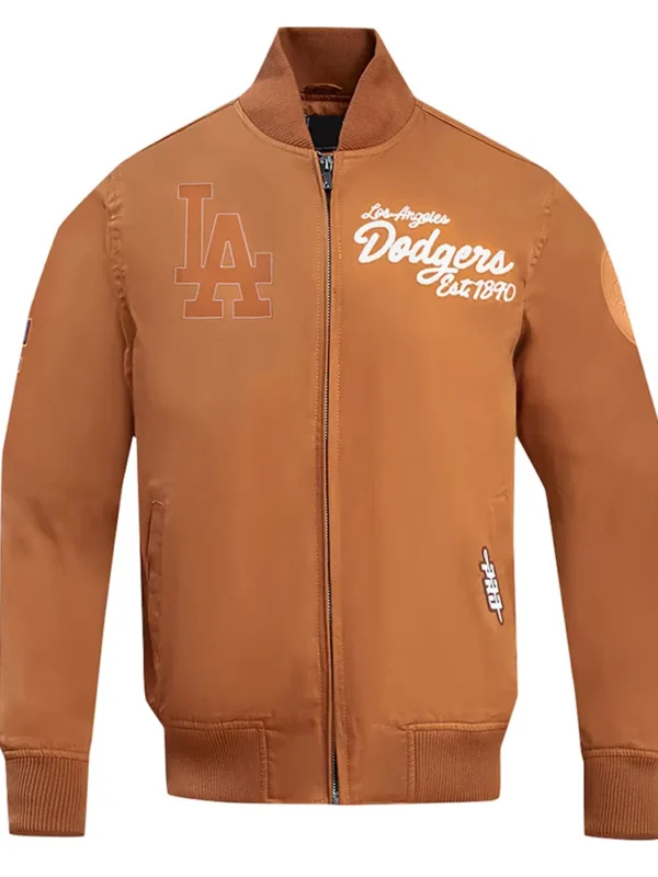 LA Dodgers Area Code Brown Jacket