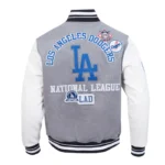 LA Dodgers Area Code Classic Rib Varsity Jacket
