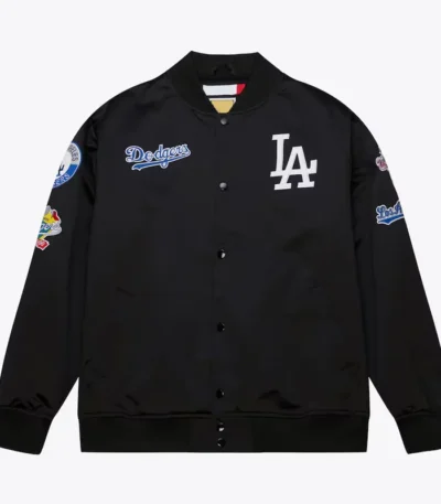 LA Dodgers Black Out Satin Jacket