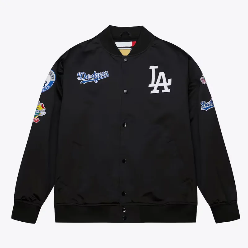 LA Dodgers Black Out Satin Jacket LA Dodgers Black Out Satin Jacket