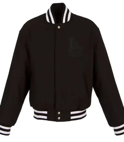 LA Dodgers Black Varsity All Wool Jacket