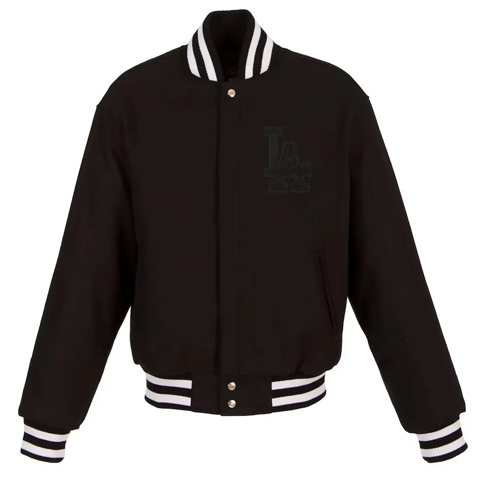 LA Dodgers Black Varsity All Wool Jacket LA Dodgers Black Varsity All Wool Jacket