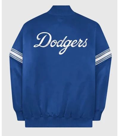 LA Dodgers Blue Full-Snap Varsity Satin Jacket