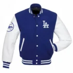 LA Dodgers Blue and White Varsity Jacket
