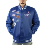 LA Dodgers Champions Black/Blue Satin Jacket