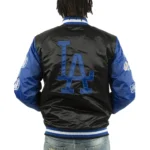LA Dodgers Champs Patches Satin Jacket