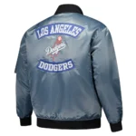 LA Dodgers Charcoal Bomber Full-Zip Jacket